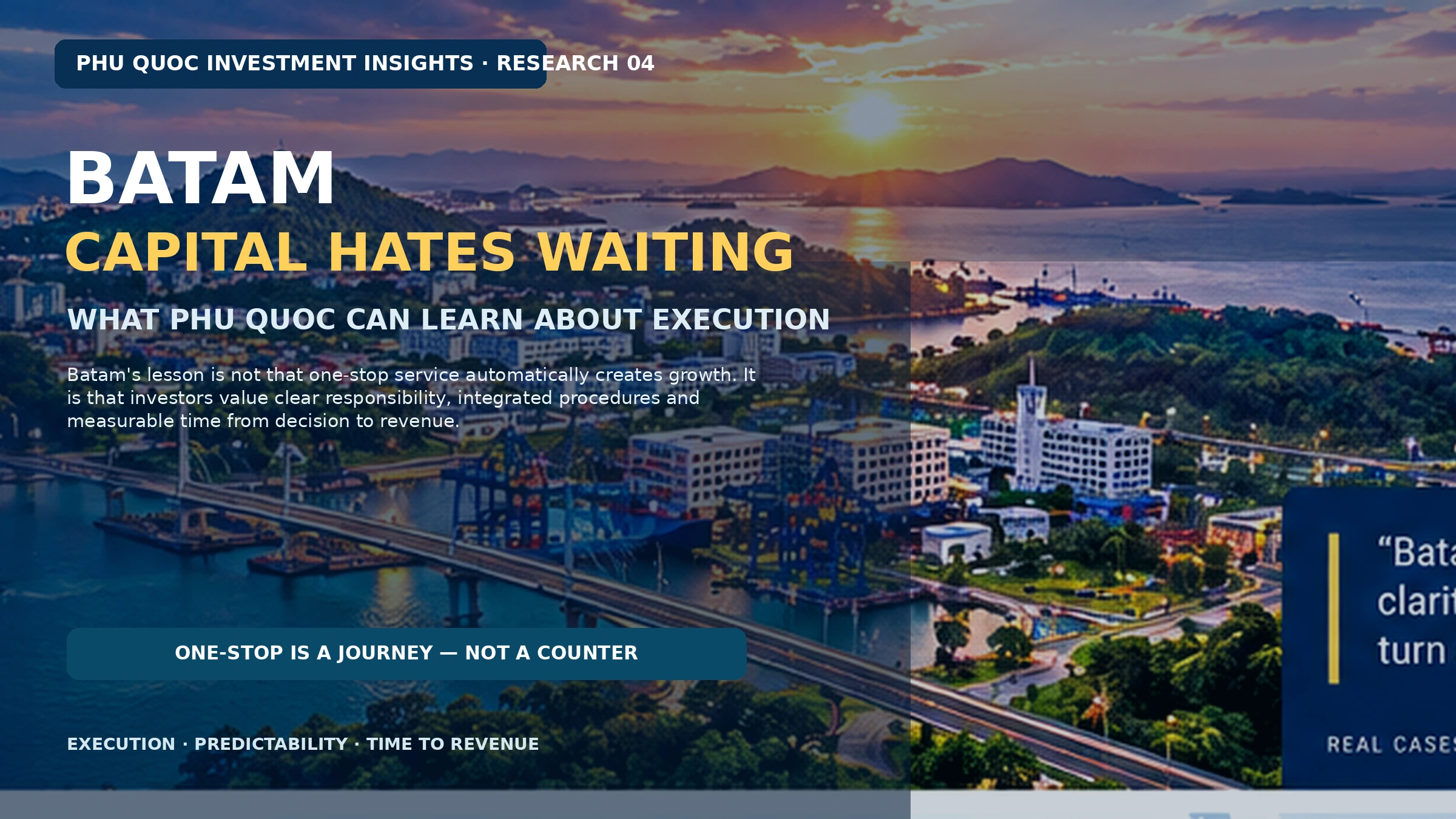 Batam Capital Hates Waiting lessons for Phu Quoc