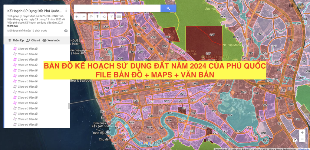 Bản đồ kế hoạch sử dụng đất Phú Quốc năm 2023