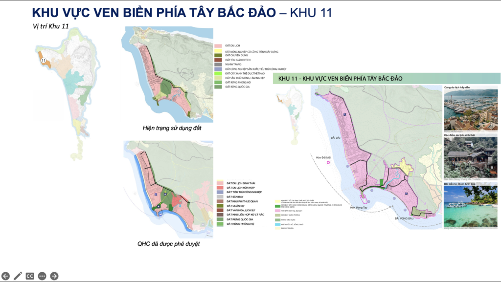 Quy hoạch Ven biển phía Tây Bắc Đảo (Bãi Dài, Vũng Bầu) Phú Quốc điều chỉnh theo bản Quy hoạch Phú Quốc đến năm 2040