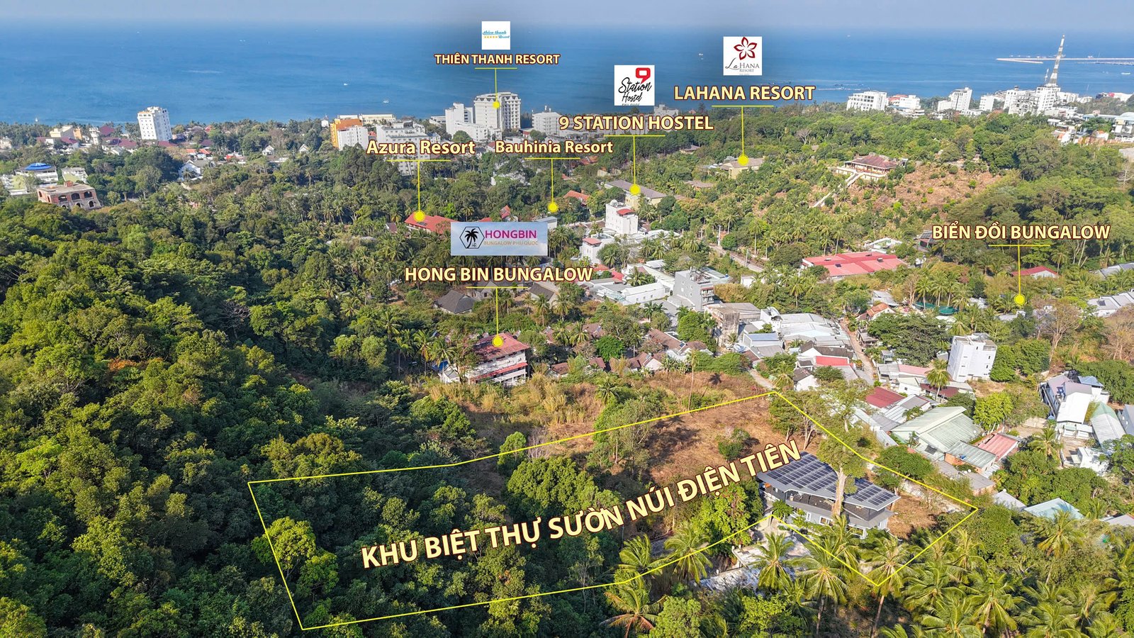 vị trí khu biệt thự núi điện tiên