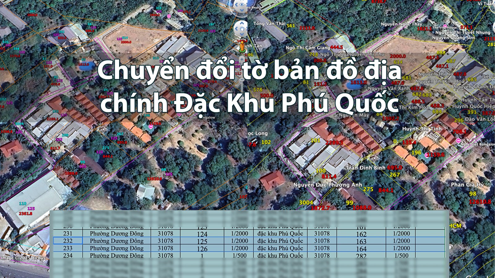 Chuyển đổi tờ bản đồ địa chính Đặc Khu Phú Quốc