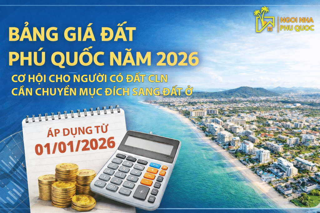 Bảng Giá Đất Phú Quốc Năm 2026: Cơ Hội Lớn Cho Người Có Đất CLN Chuyển Mục Đích