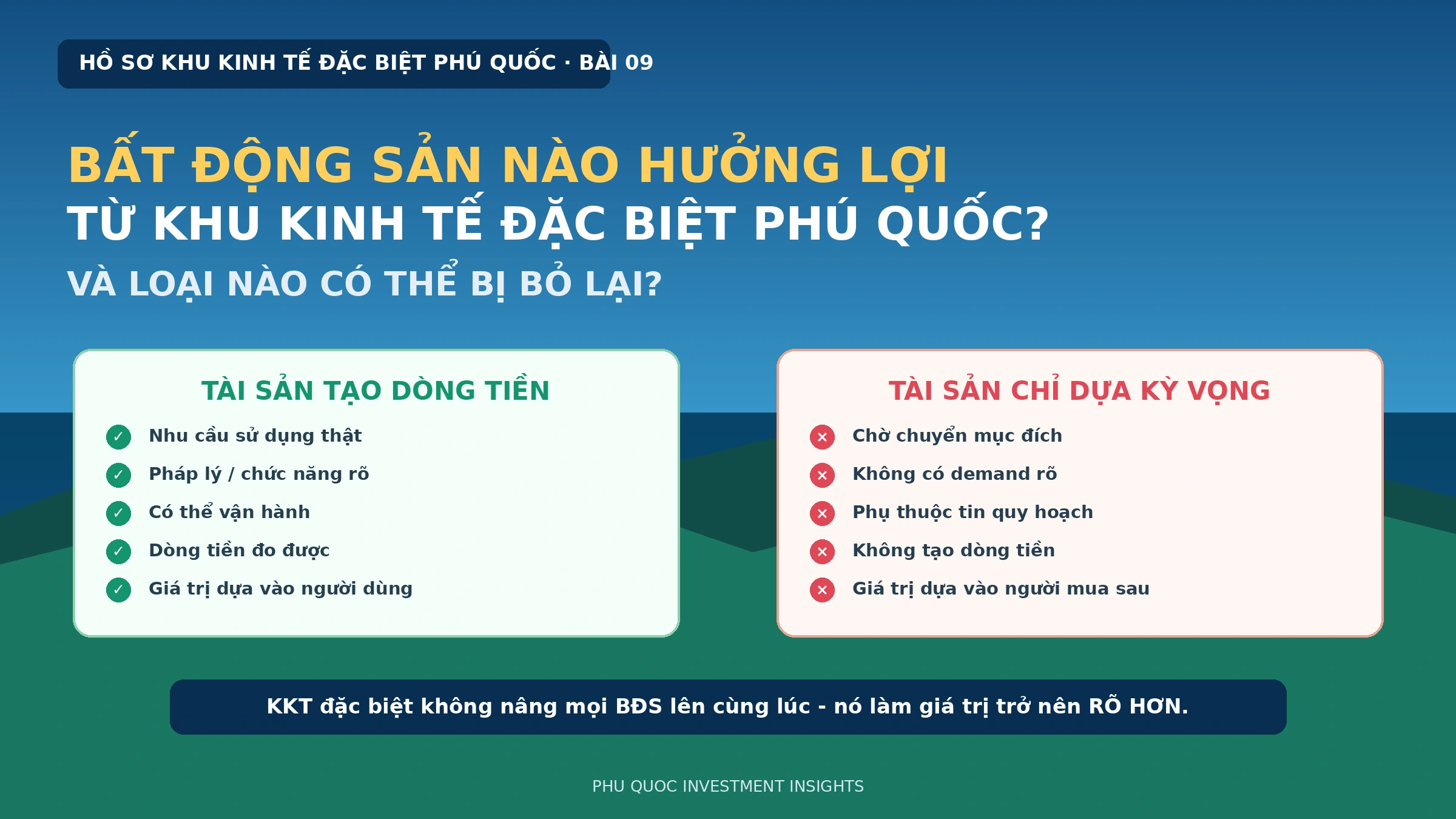 Bất động sản nào hưởng lợi từ Khu kinh tế đặc biệt Phú Quốc