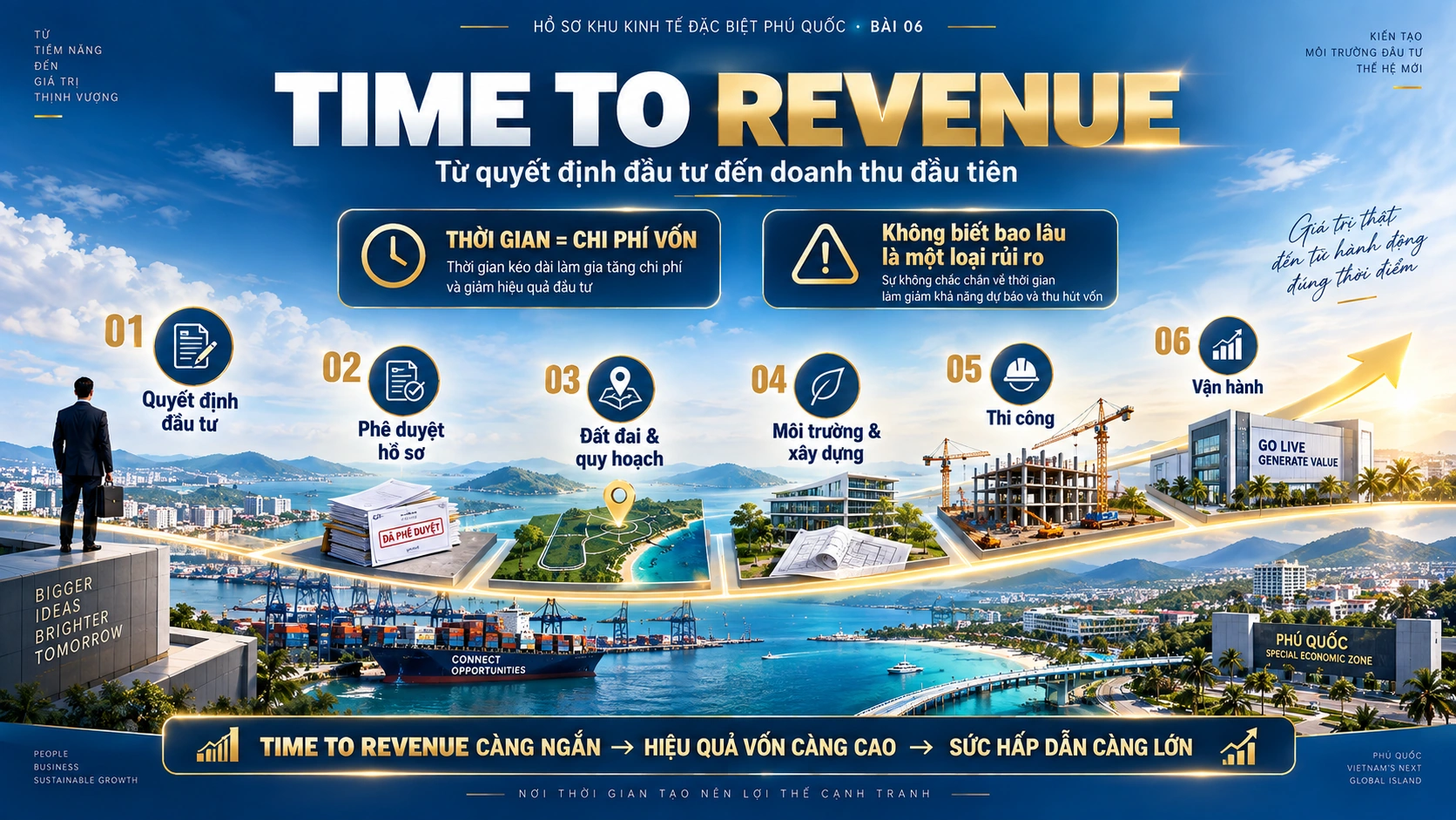 Time to Revenue từ quyết định đầu tư đến doanh thu đầu tiên tại Phú Quốc